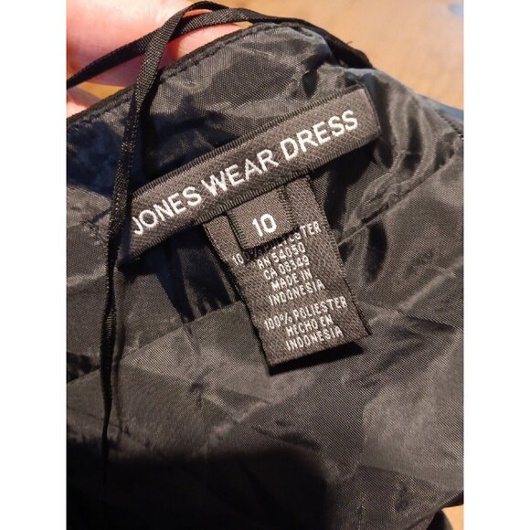 Jones Wear Dress Women's 10 Sexy Black Evening Cocktail Party Halter Knee Length - Picture 5 of 7